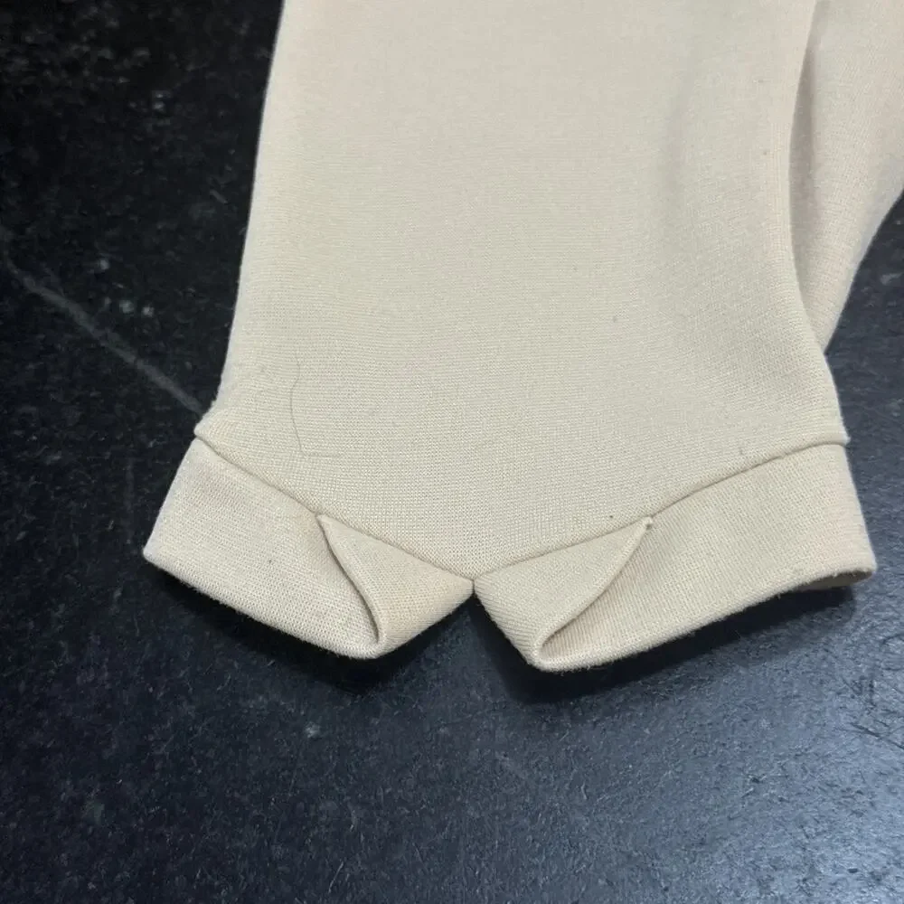 intage 1950s 60s Ecru Wrist Gloves Pointed Chevron Cuff 1 Pair